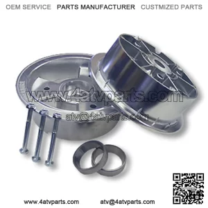 6?? ALUMINUM TRI-STAR WHEEL, 4?? WIDE WITH RACES (FOR TAPERED ROLLER BEARING)