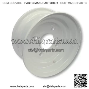8?? STEEL WHEEL 3.75?? WIDE; FOUR 1/2?? BOLT HOLES ON 4?? CIRCLE