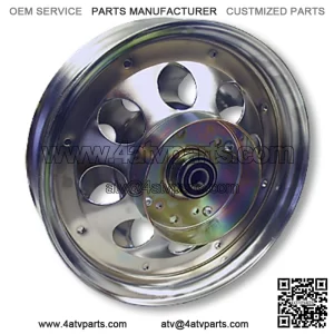 10?? STEEL WHEEL, CHROME PLATED WITH 5/8?? ID PRECISION BALL BEARING & BRAKE DRUM