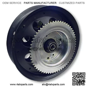 10?? STEEL WHEEL, BLACK OXIDE WITH 5/8?? ID PRECISION BALL BEARING & #35 SPROCKET & DRUM ?C 60 TOOTH