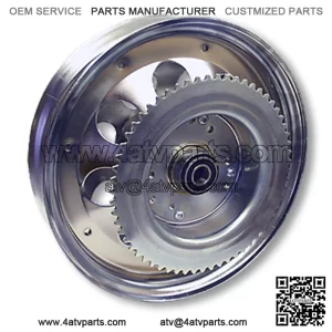 10?? STEEL WHEEL, CHROME PLATED, WITH 5/8?? ID PRECISION BALL BEARINGS & #35 SPROCKET & DRUM ?C 60 TOOTH