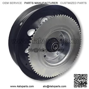 10?? STEEL WHEEL, BLACK OXIDE WITH 5/8?? ID PRECISION BEARINGS & #35 SPROCKET & DRUM ?C 72 TOOTH