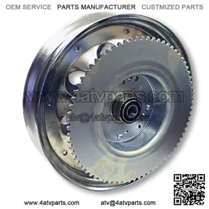 10?? STEEL WHEEL, CHROME PLATED, WITH 5/8?? ID PRECISION BALL BEARINGS & #35 SPROCKET & DRUM ?C 72 TOOTH
