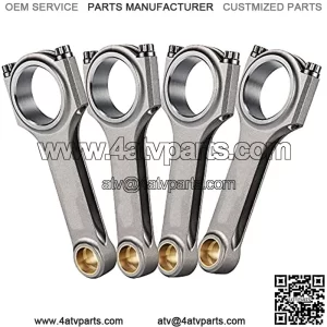 Connecting Rods, Engine Conrods with 3/8" ARP 2000 Bolts for 4AGE 1.6L Engine for AE86 Celica Corolla AW11 MR2 GTS and More