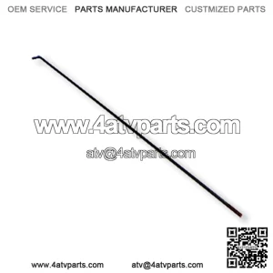 THROTTLE ROD 1/4?? OD X 30?? LONG, 1/4-28 ROLLED THREAD WITH HOLE, BLACK OXIDE FINISH
