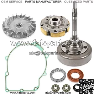Wet Clutch Kits Assembly Compatible with 2004-2007 Yamaha 660, 2002-2008 YFM660 - Clutch Drum Housing, Pad Shoe, Primary Sheave, Bearing, Gasket Replace 5KM-16611-10-00