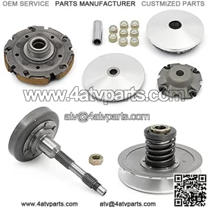 Wet Clutch Kit for CFMoto 500 MC Models (2007-2009,2011-2014), for CFMoto CF500, for CFMoto X5 LWB/SWB, Wet Clutch Cover + Shoe Carrier + Fixed Sheave + Secondary Driven Clutch