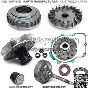 ATV UTV Clutch Primary Fixed Sheave/Primary Dry Clutch Sheave Assy/Secondary Driven Clutch Pulley/Housing/Pad Shoe/Bearing/Gasket/Flange Nut/Oil Seal/Oil Filter for UTV