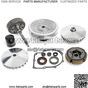 Clutch Kit for 500 700 All Models, for Massimo, for Supermach and More ATV UTV 500cc 700cc, Primary Clutch/Secondary Clutch/Cover Housing/Shoe Carrier/Bearing/Gasket/Nuts/Seal/Filter