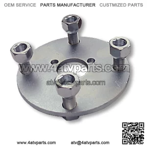 ATV Adapter Hub, Zinc Plt, with 4 ea 1/2?? x 1-1/4?? Bolts on a 4?? Bolt Circle and 3 locating holes on a 1-7/8??Dia. Circle