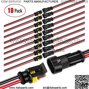 50020R 2Pin Way 16AWG Waterproof Wire 1.5mm Series Terminal Connector-10 Pack