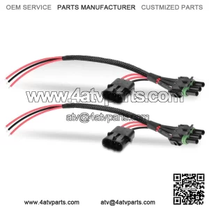 2PCS Tail Light Auxiliary Power Harness Plug Wire For Can-Am Maverick X3 17-23