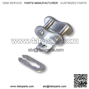 CONNECTING LINK FOR #40-1R CHAIN WITH K-1 ATTACHMENT EVERY OTHER PITCH ON PIN LINK, STAINLESS STEEL