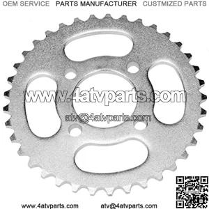 420 Chain 37 Tooth 48mm Rear Sprocket Cog for 50cc 90cc 110cc 125cc TaoTao tforce Roketa Coolster Buyang Kymco Kazuma Sunl Chinese ATV Dirt Pit Bike Quad 4 Wheel Go Cart Trike Motorcycle Silver