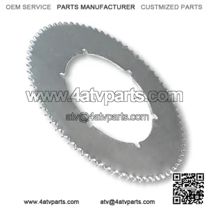 SPROCKET, STEEL, #35 CHAIN, 72 TOOTH, 5.25?? BOLT CIRCLE, 6 NOTCHES, 4.93?? BORE