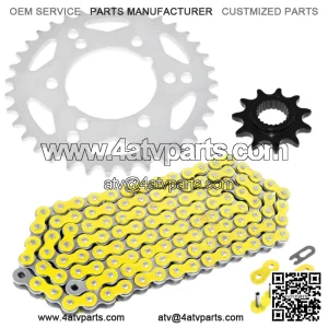 Drive Chain & Sprockets Kit for Polaris Trail Blazer 250 2001 2002 2003 (For: Polaris)