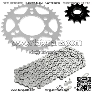 O-Ring Drive Chain & Sprockets Kit for Polaris Trail Boss 250 2x4 1988 1989-1993 (For: Polaris)