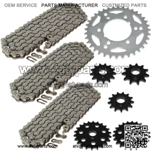 Drive Chain & Sprockets Kit for Polaris Xplorer 400 4X4 1995 96 97 98 1999 (For: Polaris)