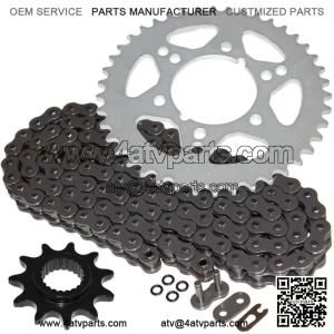 O-Ring Drive Chain & Sprockets Kit for Polaris Trail Boss 250 1995-1999 (For: Polaris)