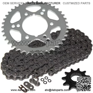 O-Ring Drive Chain & Sprockets Kit for Polaris Scrambler 400 4X4 2000 2001 2002 (For: Polaris)