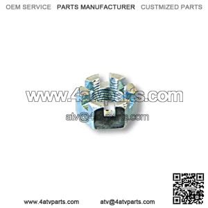 SLOTTED HEX NUT, 3/8-24, ZINC PLATED
