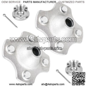2 Rear Axle Wheel Hub W/Nut For Honda TRX420 TE TRX420TM Rancher 420 2X4 2007-13