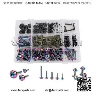 Rainbow Stainless Steel Fairing Bolt Kit Bodywork Screws Set Accessories Parts (For: More than one vehicle)