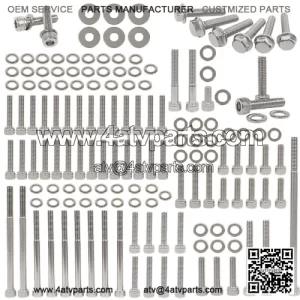 YAMAHA 2006 & UP YFM700R YFM 700 RAPTOR POLISHED STAINLESS ENGINE BOLT KIT SET