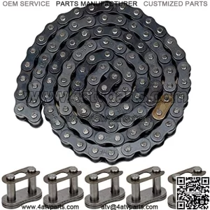 428 Drive Chain 104 Link with 5pcs Connecting Master Link for 50cc 70cc 90cc 110cc 125cc Honda Yamaha Kawasaki Suzuki NST Motorcycle Dirt Pit Bike ATV Quad Go Kart 4 Wheeler TaoTao Sunl Apollo