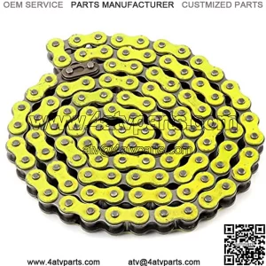 Link Chain, Motorcycle Drive Link Chain Replacement Spare Parts Fit for 90CC 110CC 125CC 420-106L Motorcycle ATV(Yellow)