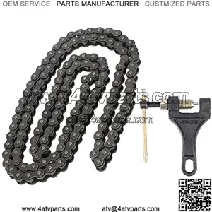 CYCLE 420 Roller Chain 132 Link with Chain Breaker for 110CC 125CC Dirt Pit Bike ATV Scooter Bike Quad Go Kart