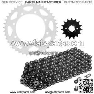 Drive Chain & Sprockets Kit fits Kawasaki KLR650 KL650 1987 1988 1989 1990