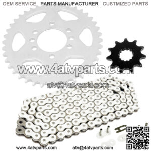 Drive Chain & Sprockets Kit For Suzuki LT230E Quadrunner 230 1986 1987 1988-1993