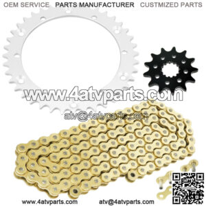 Drive Chain & Sprockets Kit for Yamaha Raptor 660 YFM660R 2001-2005