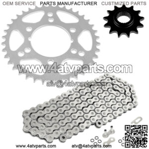 O-Ring Drive Chain & Sprockets Kit for Polaris Scrambler 400 4x4 1996 1997-1999