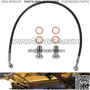 Rear Brake Lines Line Kit ATV Black For Honda TRX400EX, TRX400X, TRX300EX (ALL YEAR), ATC250R (1985, 1986), For Suzuki LTZ400