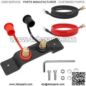Remote Battery Jump Post Battery Charging Jumper Terminals Relocation Kit Compatible with UTV ATV Car Trucks RV Tractor Boat Can-Am X3 Accessories