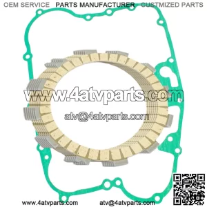 Clutch Friction Plates And Gasket for Kawasaki Mojave 250 KSF250A KFX250 89-04 (Fits: Kawasaki)