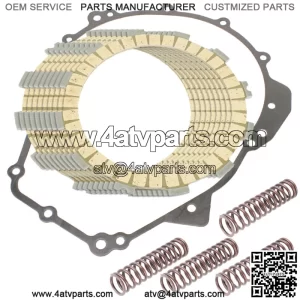 Clutch Friction Plates And Gasket Kit for Kawasaki ZX600J ZZR600 2005-2008 (Fits: Kawasaki)