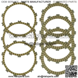 Clutch Friction Plates Kit for Kawasaki W800 EJ800 2019 2020 2021 2022 (Fits: Kawasaki)
