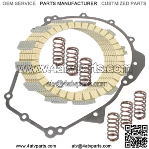 Clutch Friction Plates And Gasket Kit for Kawasaki Ninja ZX-6Rr ZX600 2005 2006 (Fits: Kawasaki)