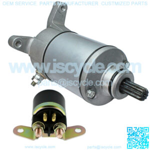 Starter & Solenoid Relay for Suzuki LT230E Quadrunner 1985 1986 1987 88 1989 ATV