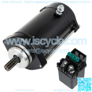 Starter And Relay Solenoid for Kawasaki Vulcan 1500 VN1500 1996-2008