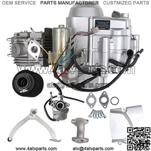 125cc 4-Stroke Semi-Auto Electric Start Motor Engine Single Cylinder Air Cooled for ATV Quad Go Kart Quad Bikes