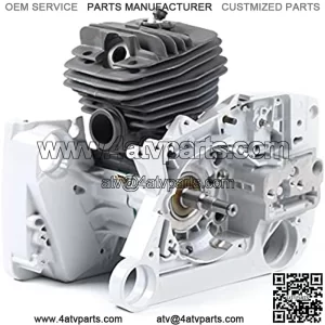 Engine Motor Cylinder Piston Crankcase Assembly, whit Gasket for Crankcase Ms380 038