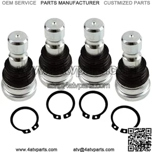 4PCS Ball Joint Set Fits for Polaris RZR Ranger XP Sportsman X2 Scrambler 570 800 900 All Models, 7061220 7061187 7081505 7081580 7081666 7081924 ATV UTV Front Ball Joints Set Upper and Lower