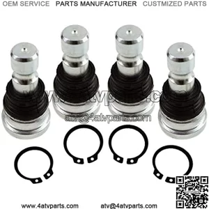 4PCS Ball Joint Set Fits for Polaris RZR Ranger XP Sportsman X2 Scrambler 570 800 900 All Models, 7061220 7061187 7081505 7081580 7081666 7081924 ATV UTV A-Arm Front Ball Joints Set Upper and Lower