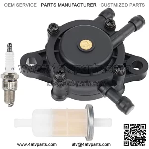 49040-2075 Fuel Pump Kit for 2007-2014 Kawasaki Prior Mule 600 610 4X4 KAF400 KAF400-B1 KAF400B6F KAF400B7F KAF400-A1 KAF400-C1 KAF400A6F for 49040-7001with Fuel Filter Spark Plug Kit