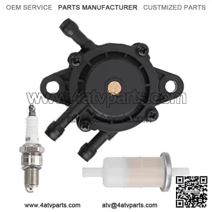 49040-0769 Fuel Pump 49019-1055 Fuel Filter Fit for Kawasaki Prior Mule 600 610 4X4 KAF400 KAF400-A1 KAF400A6F KAF400A7F KAF400-B1 KAF400B6F KAF400B7F KAF400-C1 2007-2014 with Spark Plug