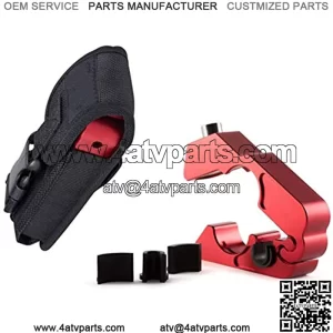 #1 Motorcycle Lock - A Grip / Throttle / Brake / Handlebar Lock to Secure Your Bike, Scooter, Moped or ATV in Under 5 Seconds! (Red). BONUS Grip Lock Holster for Easy Storage & Transporting